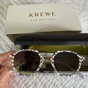 KREWE Dakota Pincheck 18k Sunglasses